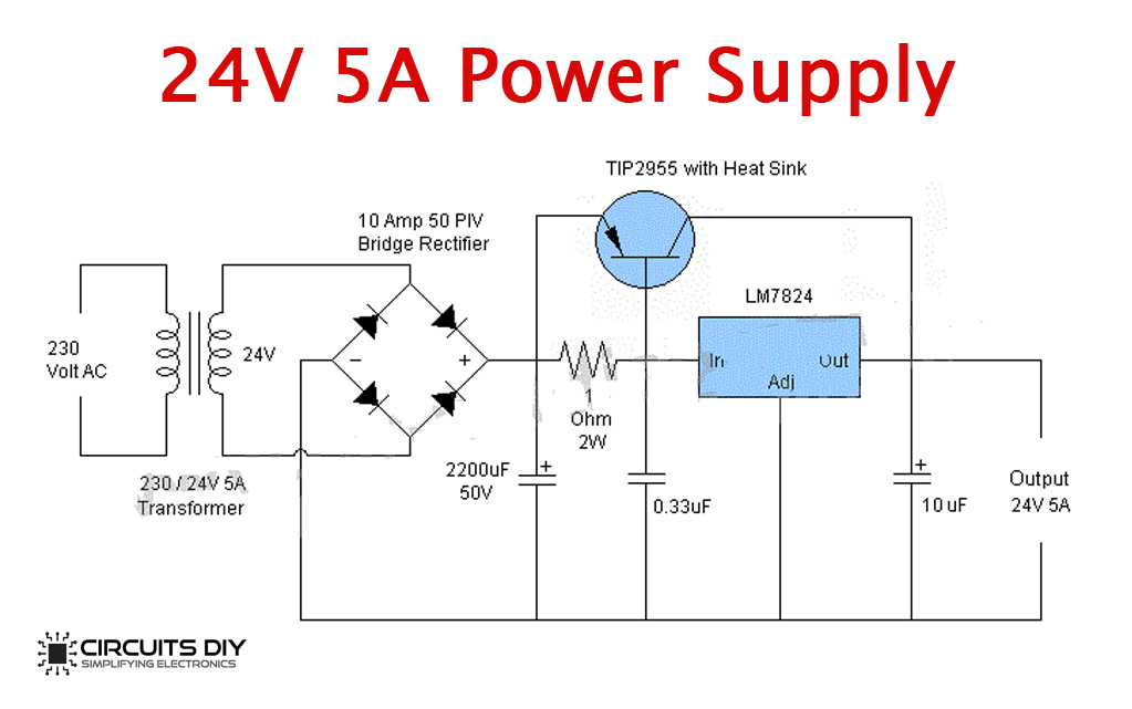 rangkaian power supply 5 volt 10 ampere